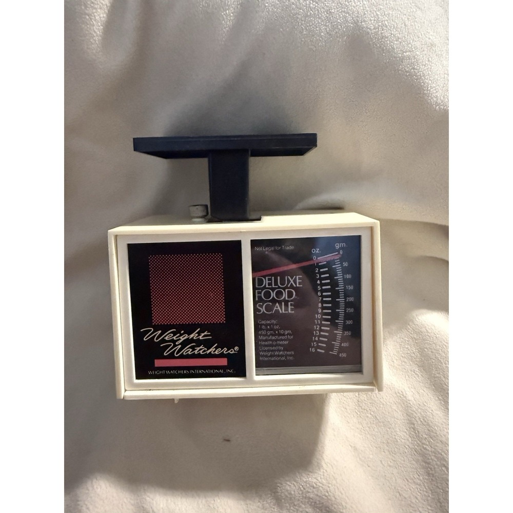 Vintage 1980's Weight Watchers deluxe food scale 0-16 oz 450 grams